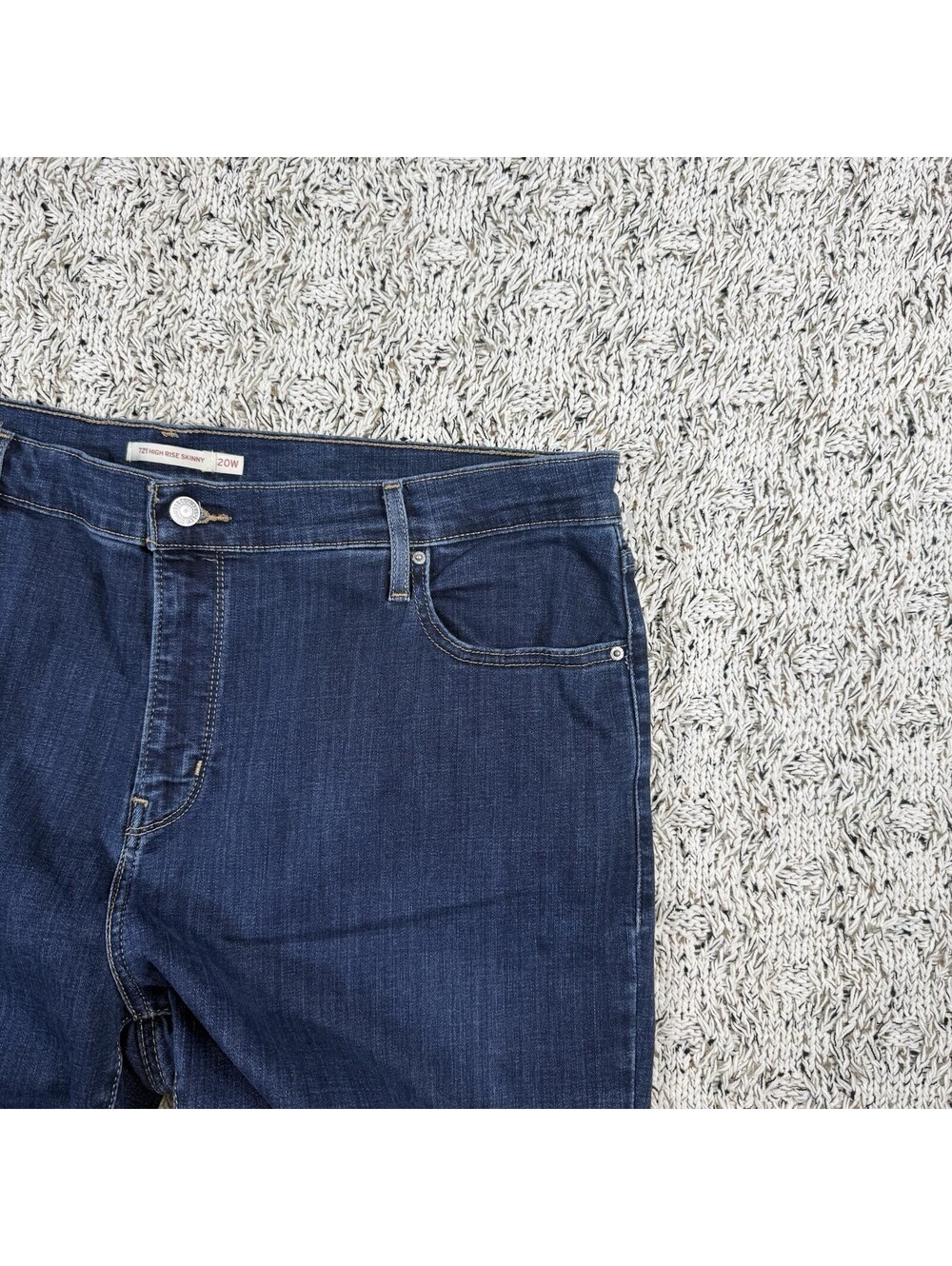 Levi's 721 High Rise Skinny Jeans - Blue - Womens size 20W -M- Used - Picture 7 of 9